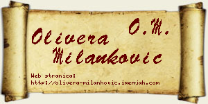 Olivera Milanković vizit kartica